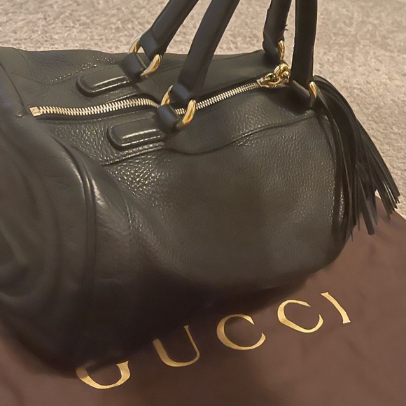 Elegant Gucci handbag in  Black Leather SOHO Boston Tassel Bag - Picture 4 of 8